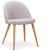Lot de 6 chaises scandinaves Maury Tissu Gris clair