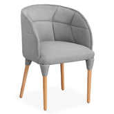 Chaise / Fauteuil Cielo Tissu Gris Clair