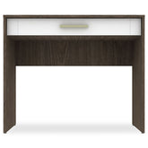 Console 1 tiroir Tenessil Chêne foncé et Blanc