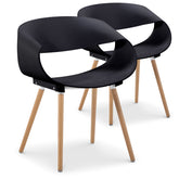 Lot de 2 chaises scandinaves design Zenata Noir