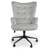Fauteuil de bureau moderne à haut dossier Florelo Velours Gris