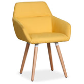 Chaise / Fauteuil scandinave Frida Tissu Jaune