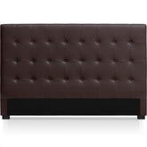 Tête de lit capitonnée pour lit au sommier de taille standard 180cm Luxor marron