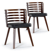 Lot de 2 chaises scandinave Koxy bois noisette et Noir