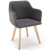 Chaise style scandinave Candy Tissu Gris Foncé