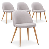 Lot de 4 chaises scandinaves Maury tissu Gris