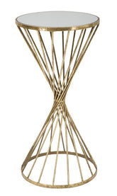 Table ronde Hypnos métal doré et verre