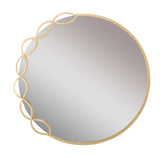 Miroir rond Eleonor métal doré