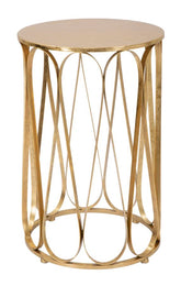 Table ronde Venice métal doré