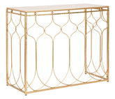 Console rectangulaire en métal doré