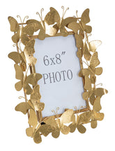 Cadre photo métal doré décor papillons