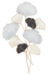 Panneau mural en métal design géométrique et floral