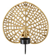 Bougeoir Lotus Métal Doré et Noir