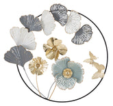 Panneau mural décoratif rond Campur Fer et couleurs pastel