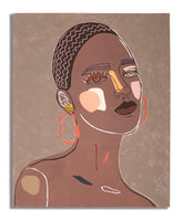 Peinture sur toile multi-ethnique femme cadre