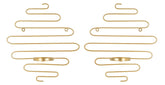 Ensemble de 2 porte-bougies muraux métal doré