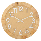 Horloge murale ronde Boho cadre en Bambou naturel