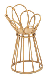 Porte-vase rond Panama Métal finition Rotin