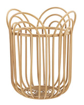 Vase Panama en métal design entrelacé couleur Bambou