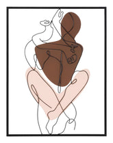 Panneau mural décoratif en métal figuratif couple inserts colorés