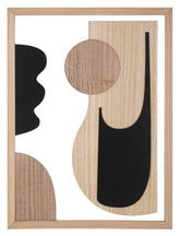 Panneau mural décoratif géométrique en bois 3D tons chauds