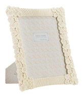 Cadre photo rectangulaire Cempalk Résine et fleurs Blanches