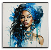 Peinture murale Altea cadre en bois et métal