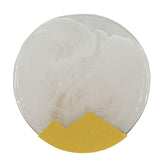 Applique murale circulaire en verre opaque et métal doré