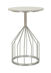 Table basse Marbre Argenté base Métal