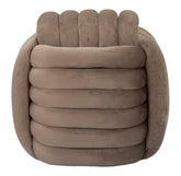Pouf Softy Velours Gris