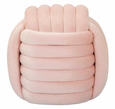 Pouf noué Velours Rose