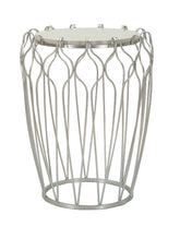 Table basse marbre et métal argenté