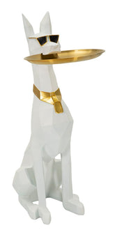 Chien Ory avec plateau doré