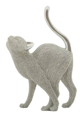 Statuette de chat Argent
