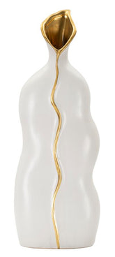 Vase sinueux détail doré