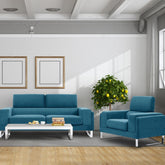 Canapé Altopi 3 places velours bleu