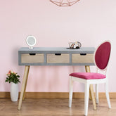 Console 3 tiroirs Alzina scandinave gris