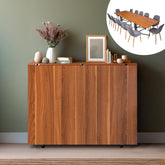 Table console extensible Cesae 300cm en bois noisette