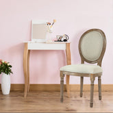 Lot de 2 chaises Adria médaillon tissu beige