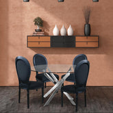 Lot de 2 tabourets Adria velours noir