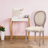 Lot de 2 chaises médaillon Adria en tissu beige