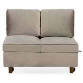 Banquette convertible 2 places Billin velours taupe