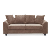 Canapé contemporain 3 places Mozart Velours côtelé Marron