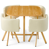 Table et chaises scandinaves Oslo Bois et Beige