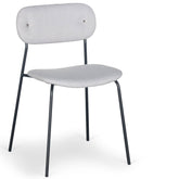 Lot de 8 chaises Brawks en tissu gris