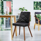 Lot de 2 fauteuils Aimles scandinaves bois noisette et noir