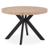 Table extensible ronde Aphista noir et chêne clair