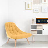 Fauteuil Alym en tissu jaune