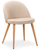 Lot de 6 chaises en tissu Aliaxa beige