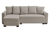 Canapé d'angle convertible moderne Gwendal Tissu kaki